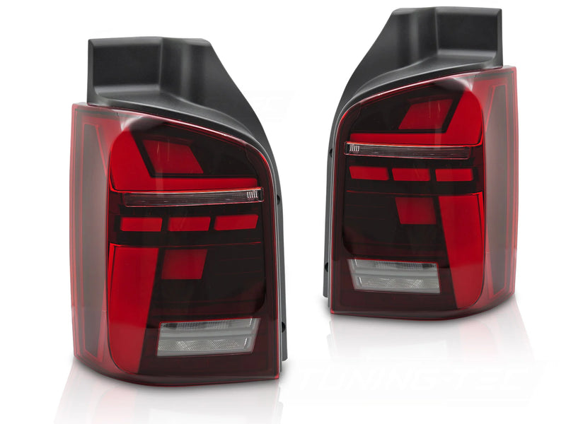 Feux arrière à LED rouges Dynamique compatibles VW T5 04.03-09 / 10-15