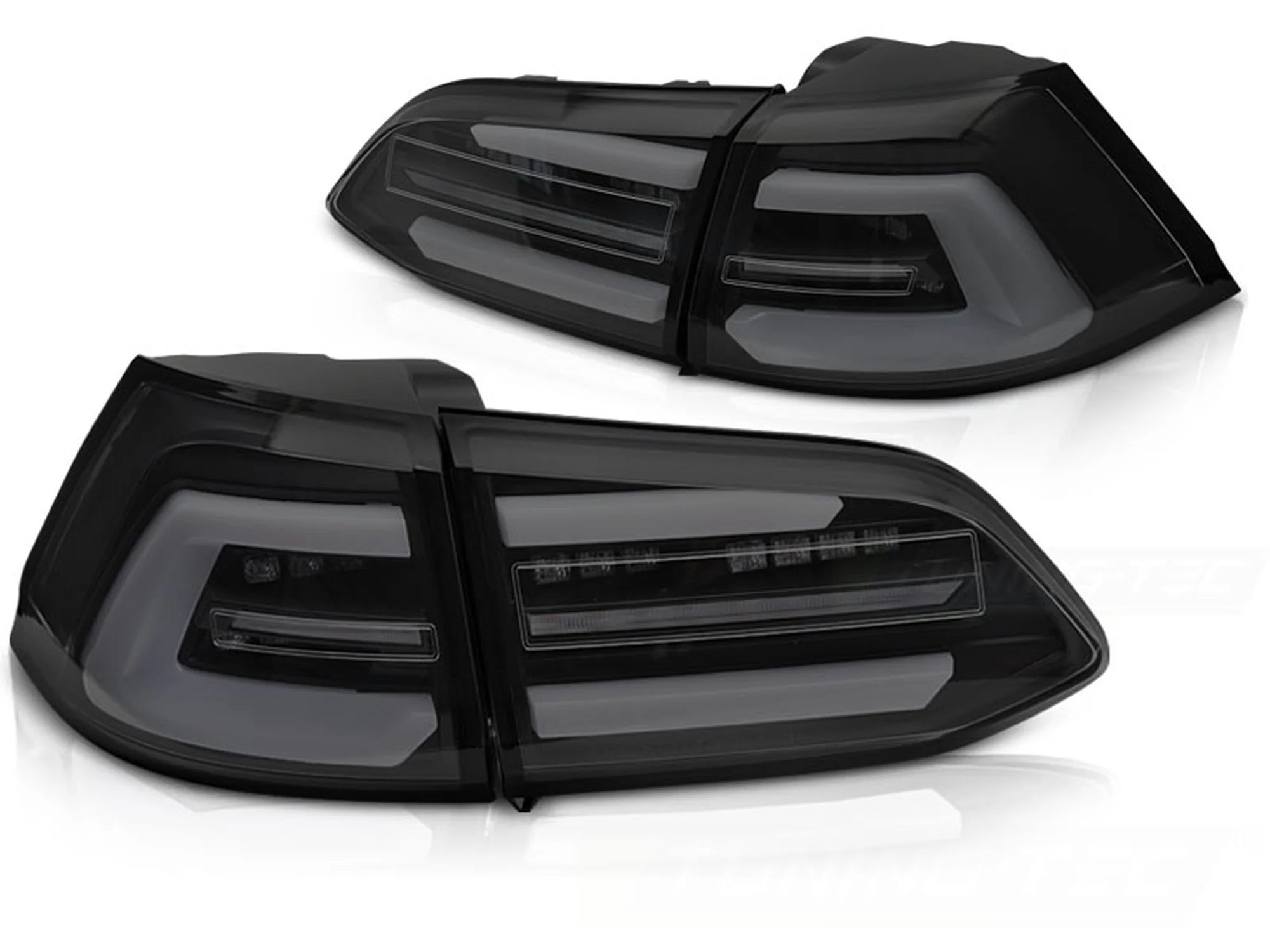 Feux arrière à LED noir fumé Dynamique compatibles avec VW Golf 7 17-19 SW