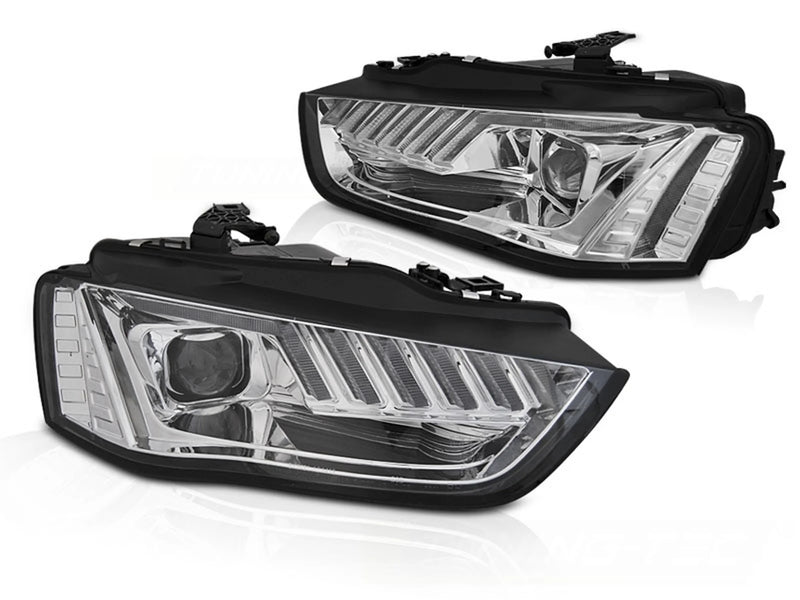 Phares au xénon LED chromés Dynamique compatibles avec Audi A4 B8 12-15