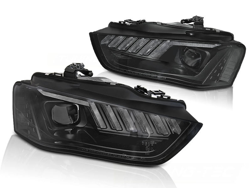 Phares au xénon LED noirs Dynamique compatibles avec Audi A4 B8 12-15
