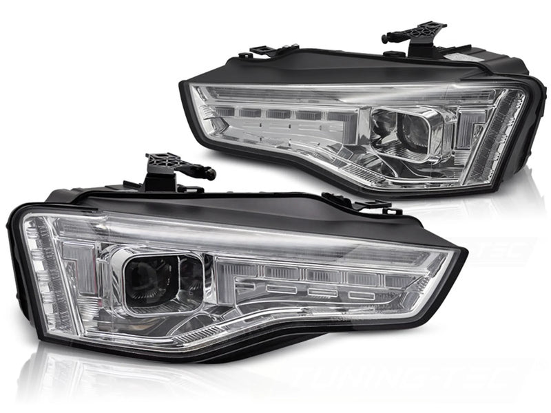 Phares halogènes LED chromés Dynamique compatibles avec Audi A5 11-16