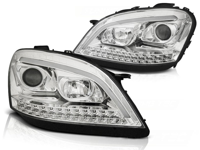 Phares tubulaires chromés Dynamique compatibles avec Mercedes W164 ML M-KLASSA 05-07