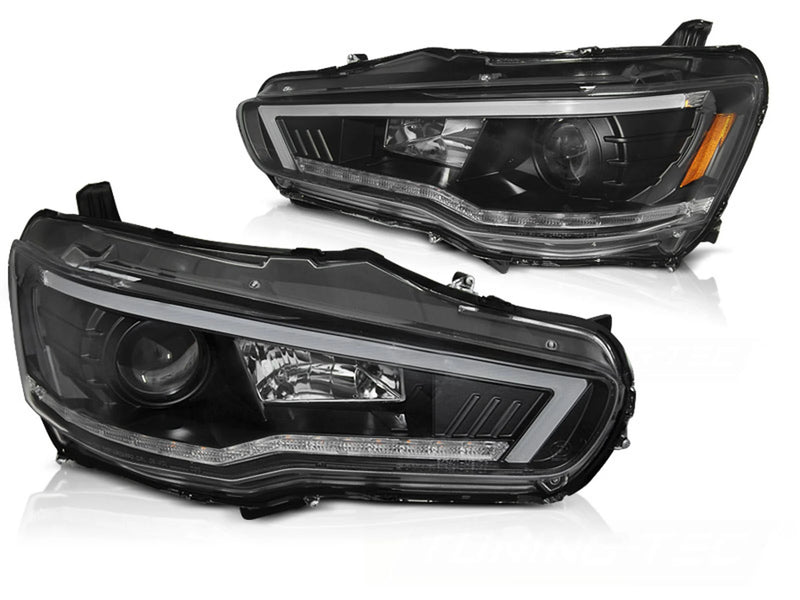 MITSUBISHI LANCER 8 08-16 TUBE LIGHT Dynamique NOIR