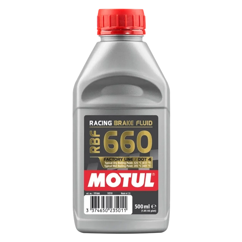  Liquide de frein Motul RBF 660 500 ml – DOT 4 Racing haute température pour usage piste et compétition