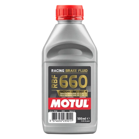  Liquide de frein Motul RBF 660 500 ml – DOT 4 Racing haute température pour usage piste et compétition