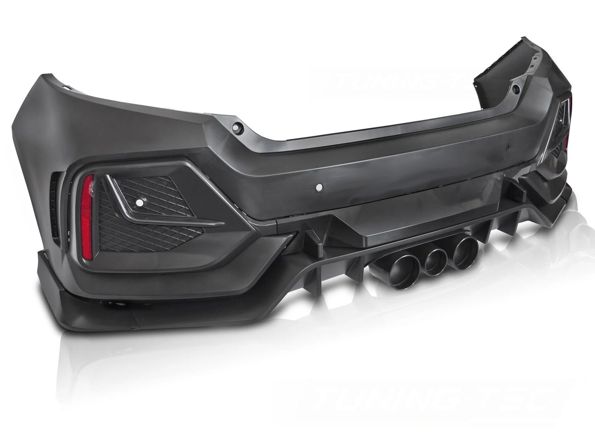 Pare-chocs arrière sport compatible avec Honda Civic X Berline 4 portes 16-21