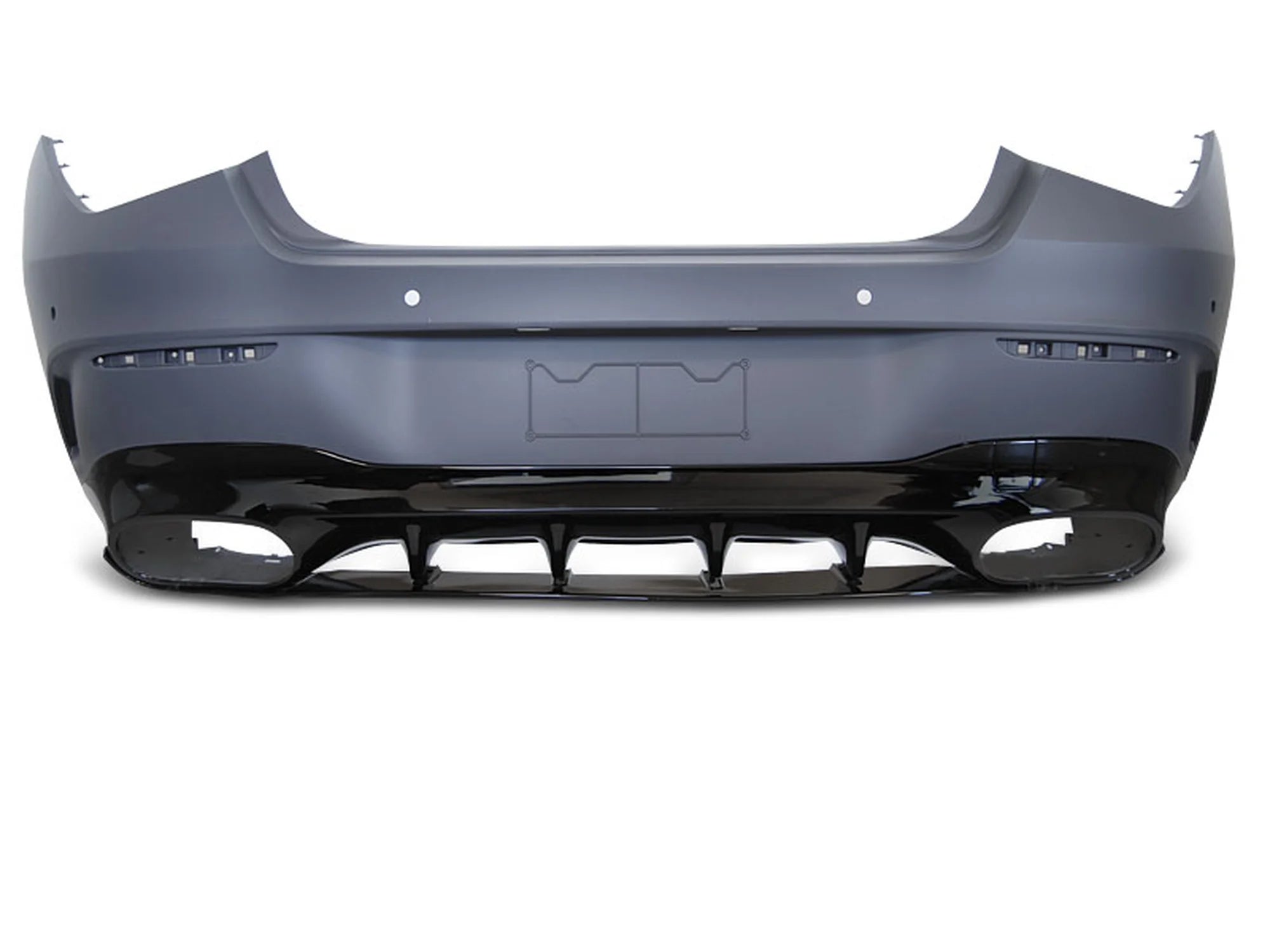Pare-chocs arrière sport noir compatible avec Mercedes CLA W118 19-23