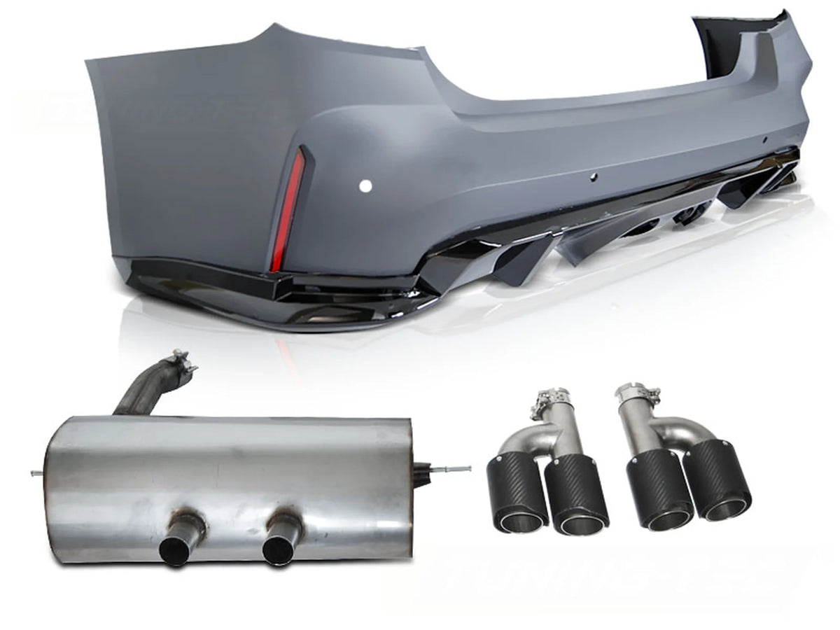 Pare-chocs arrière style performance G80 avec échappement, compatible BMW F30 11-18