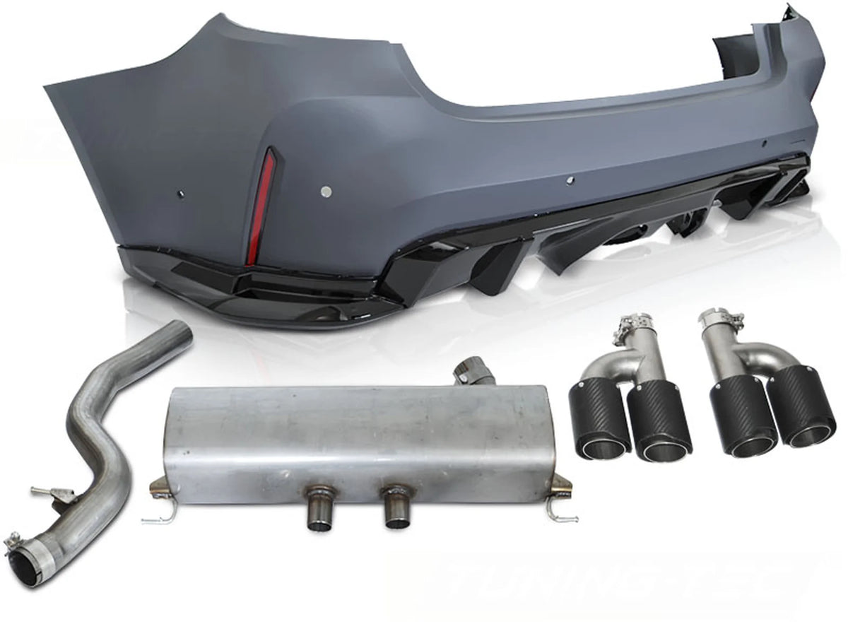 Pare-chocs arrière style performance G80 avec échappement, compatible BMW G20 19-22