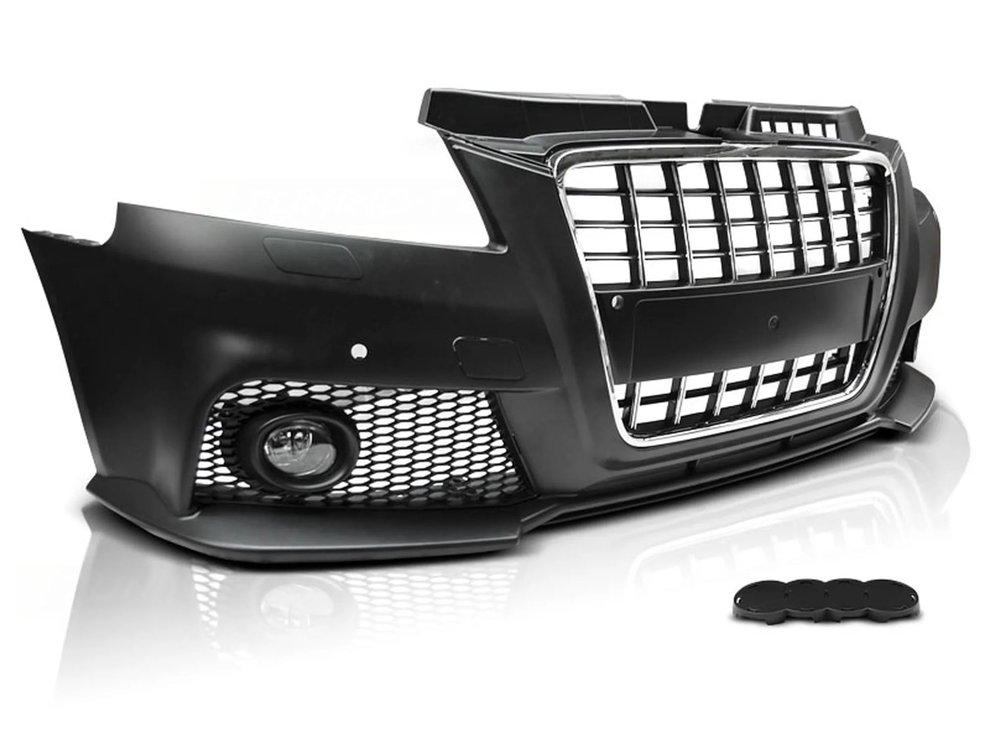 Pare-chocs avant sport chromé noir PDC compatible avec Audi A3 08-12