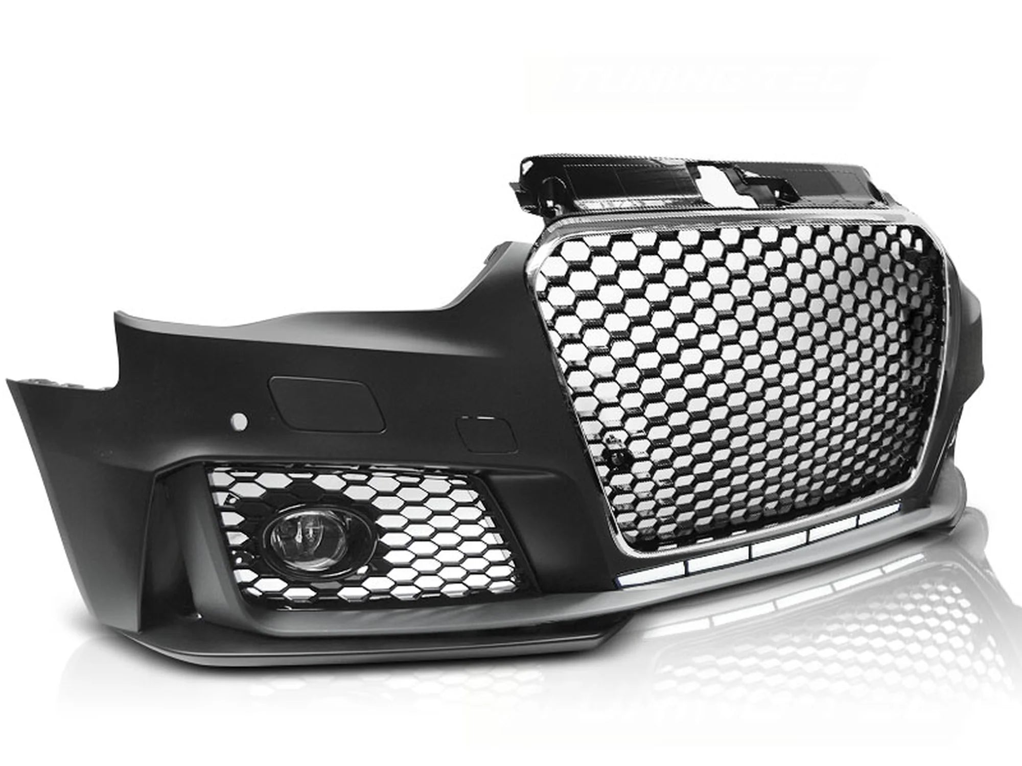 Pare-chocs avant sport chromé noir PDC compatible avec Audi A3 12-16