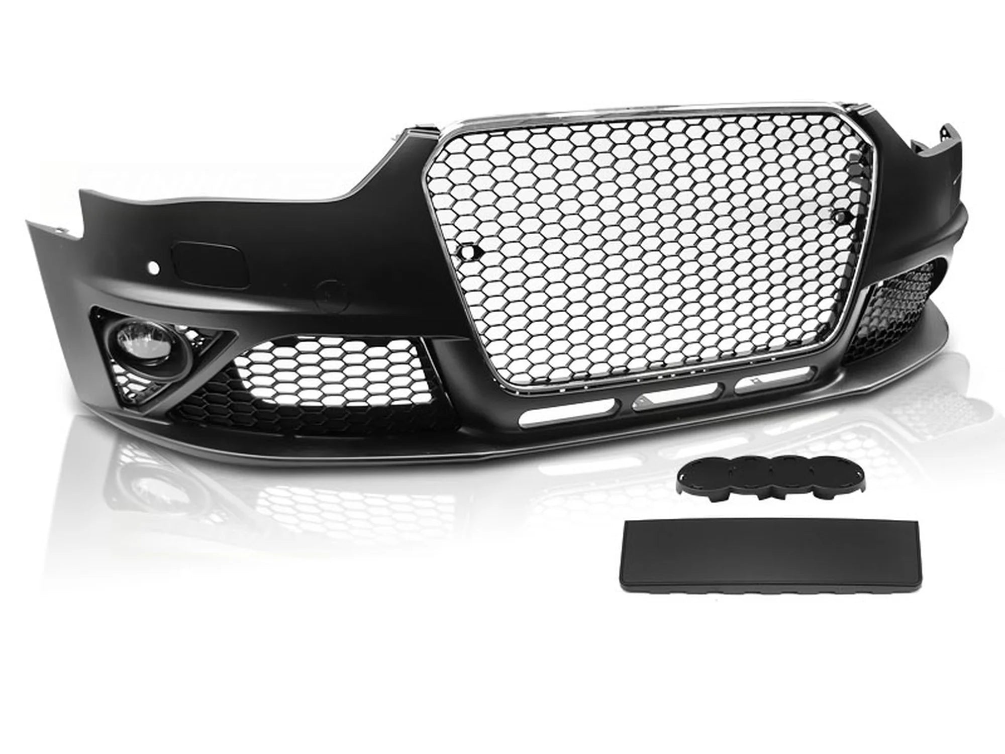 Pare-chocs avant sport chromé noir PDC compatible avec Audi A4 B8 12-15
