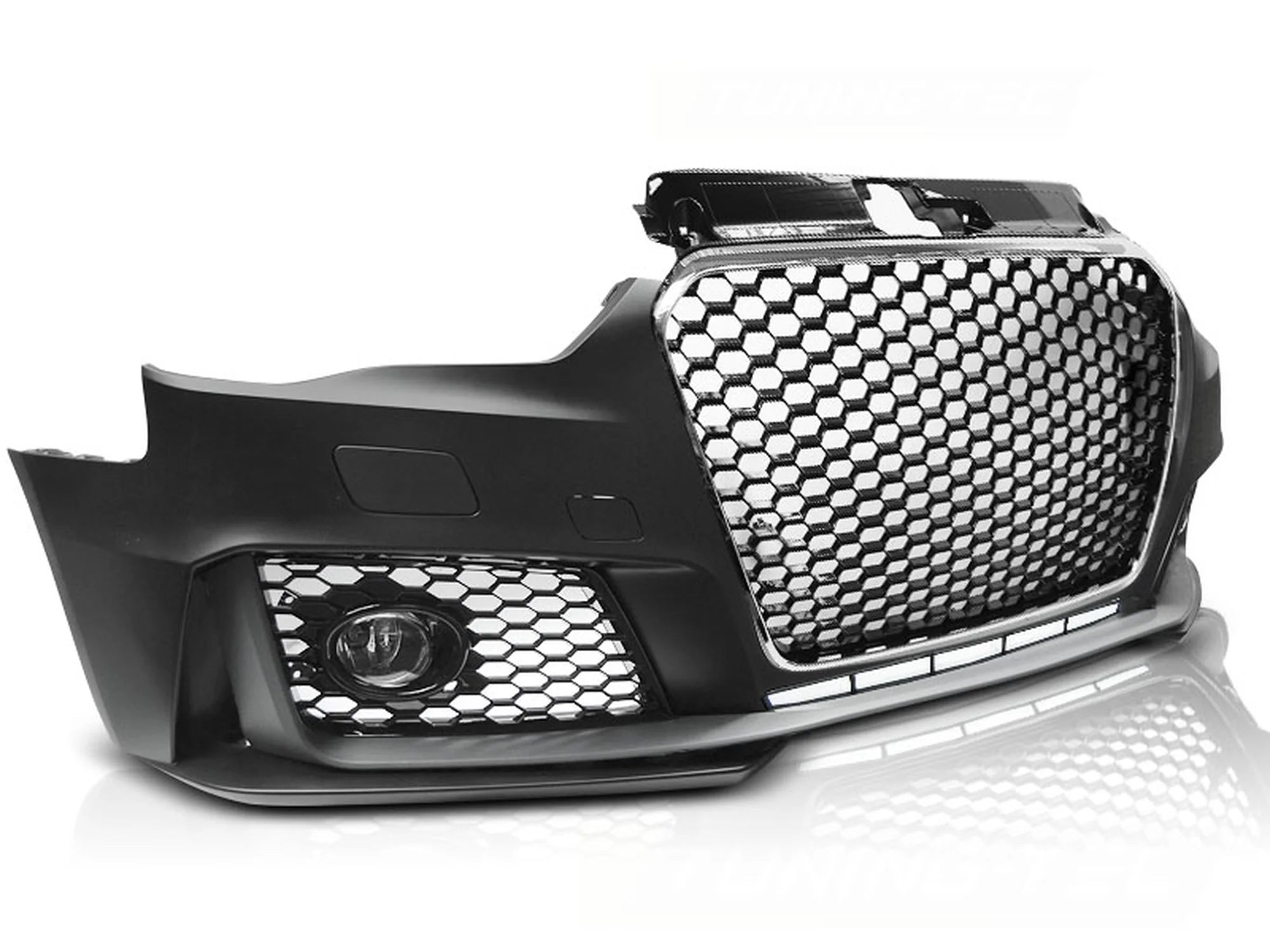 Pare-chocs avant sport chromé noir compatible avec Audi A3 12-16