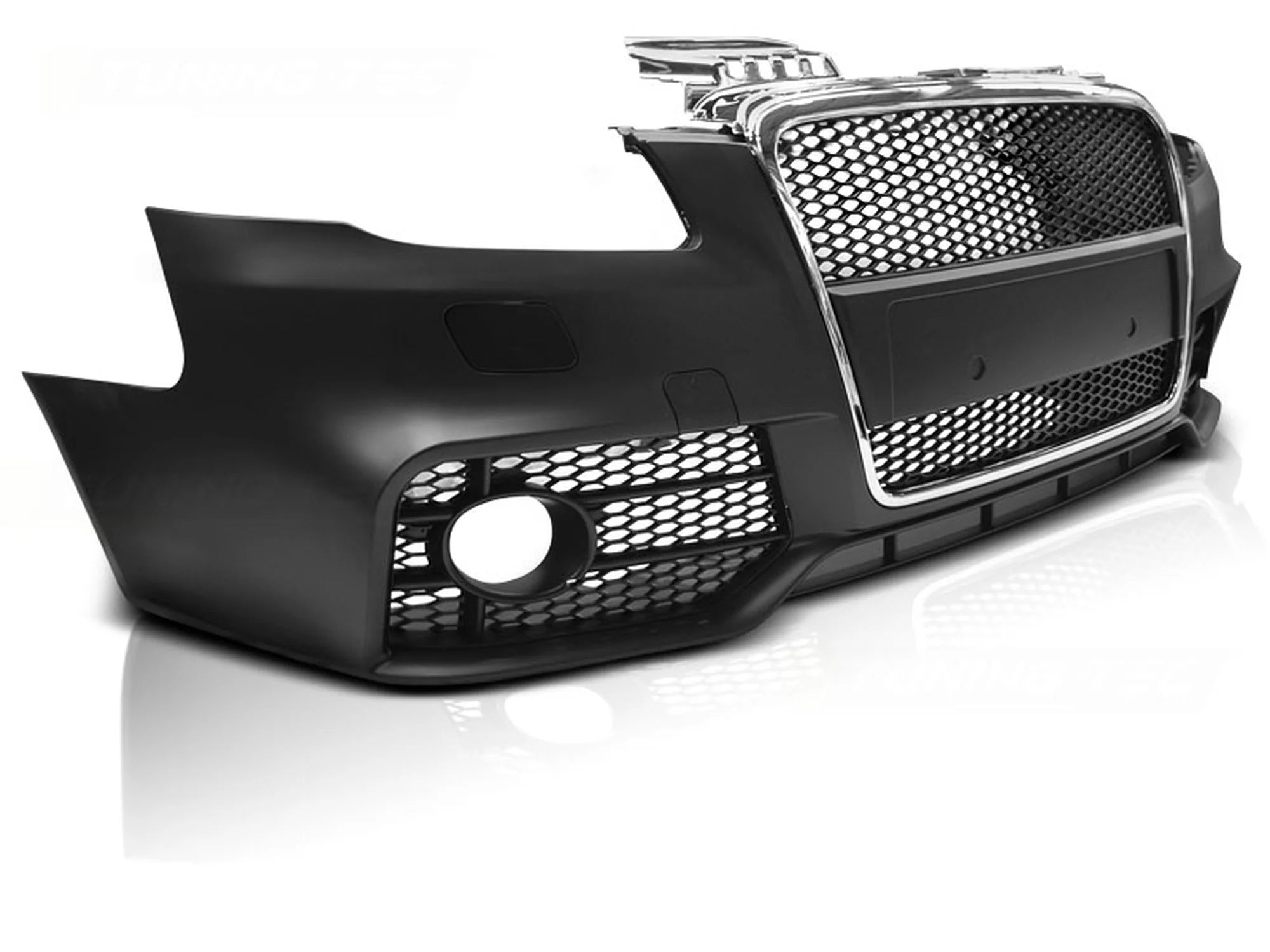 Pare-chocs avant sport chromé noir compatible avec Audi A4 04-08