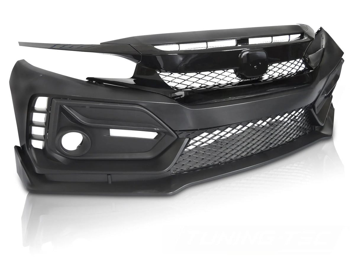 Pare-chocs avant sport compatible avec Honda Civic X 16-21