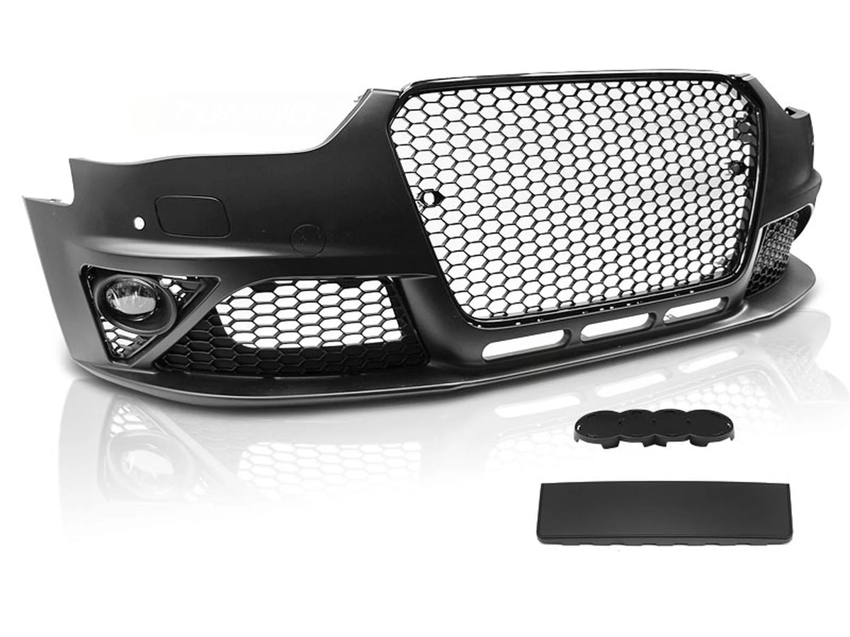Pare-chocs avant sport noir PDC compatible avec Audi A4 B8 12-15