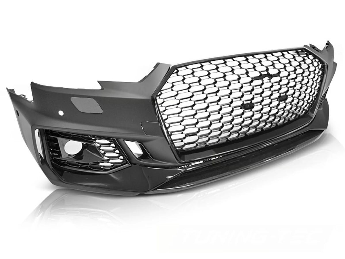 Pare-chocs avant sport noir brillant PDC compatible avec Audi A4 B9 08.15-19