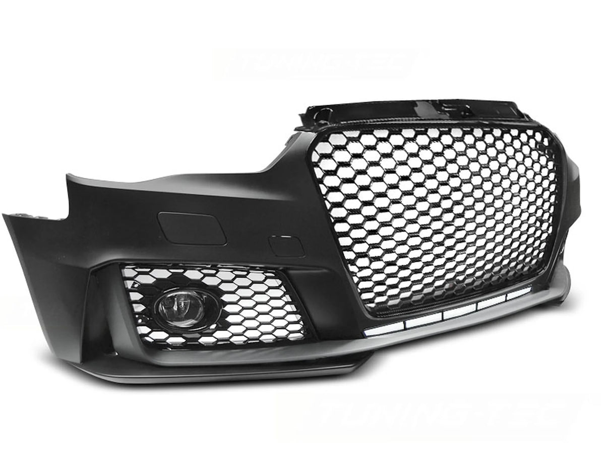 Pare-chocs avant sport noir brillant compatible avec Audi A3 12-16