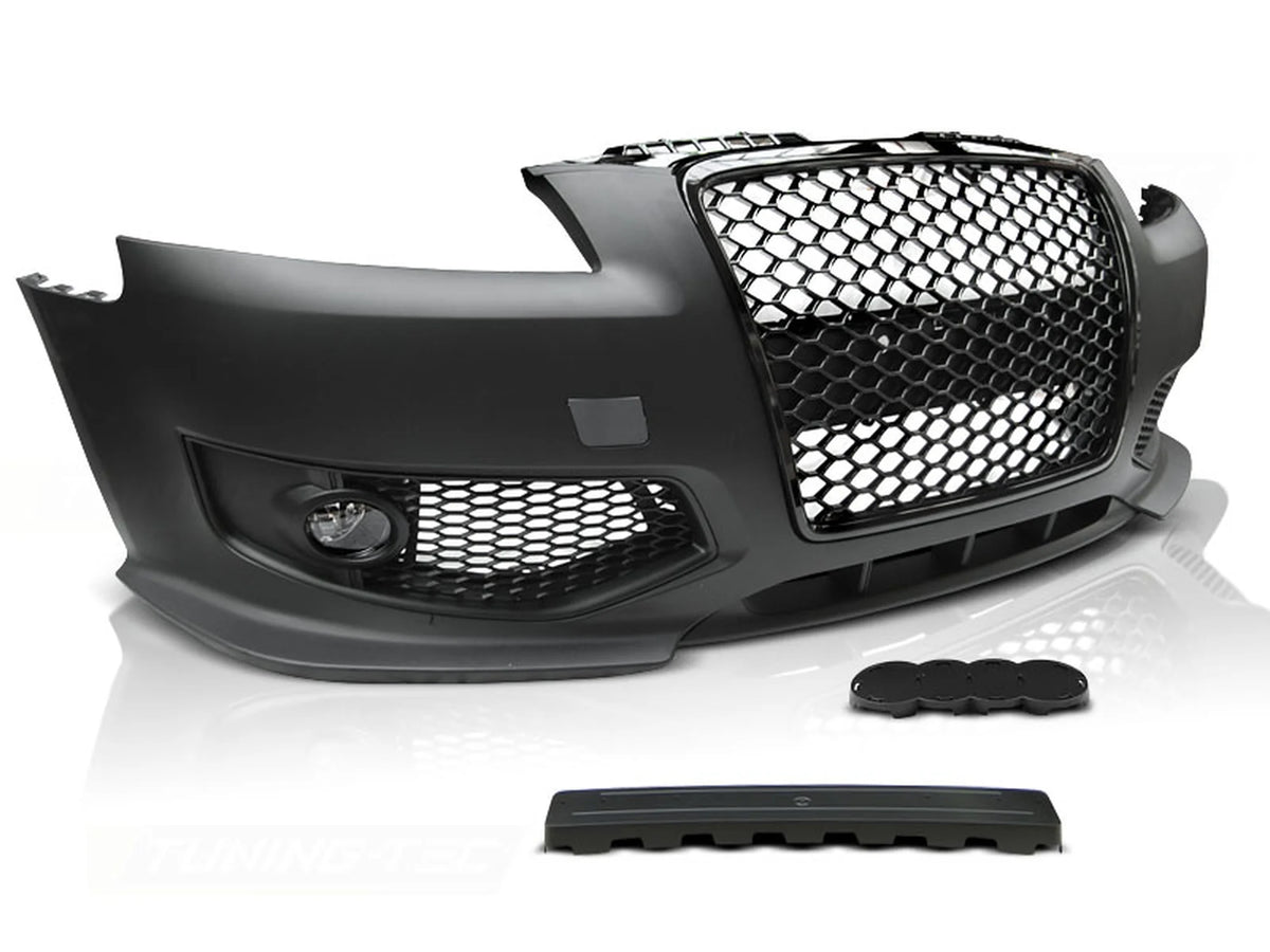 Pare-chocs avant sport noir compatible avec Audi A3 06.05-04.08