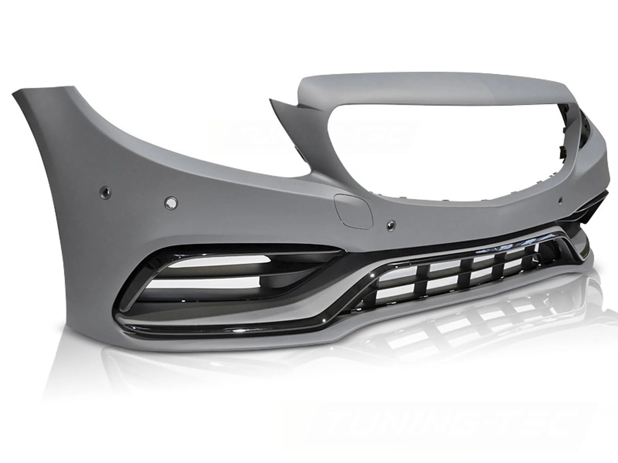 Pare-chocs avant sport noir compatible avec Mercedes W205 18-21