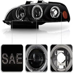 Phares Avant Angel Eyes Fond Noir Honda Civic EG/EH/EJ 92-95