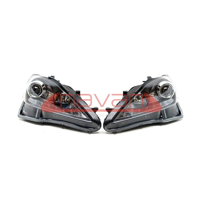  Phares Avant Navan Full LED pour Lexus IS220d & IS250 (05-13) Cligno. Séquentiels