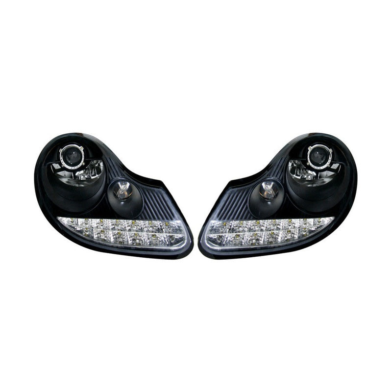  Phares Avant Navan pour Boxster 986 & 911 996 (97-04) - Fond Noir