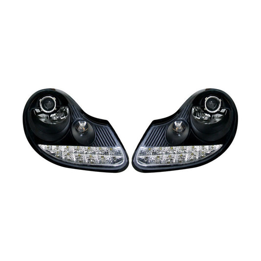 Phares Avant Navan pour Boxster 986 & 911 996 (97-04) - Fond Noir