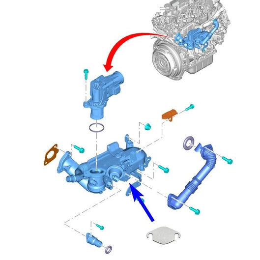  Plaque suppression vanne EGR 1.4 / 1.5 / 1.6 HDI TDCI Peugeot Citroën Fiat Ford Volvo