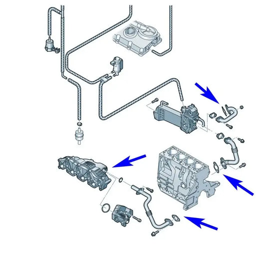  Plaques de Suppression Vanne EGR 2.0 TDI CR Audi VW Seat