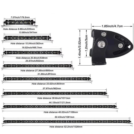 Rampe LED Super Slim 6D pour voitures, 4x4, quads, utilitaires tout-terrain, camions