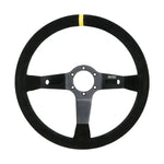 Volant tulipé en daim noir 90 mm / 35cm