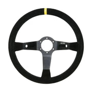 Volant tulipé en daim noir 90 mm / 35cm