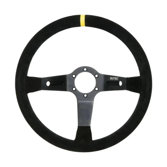  Volant tulipé en daim noir 90 mm / 35cm