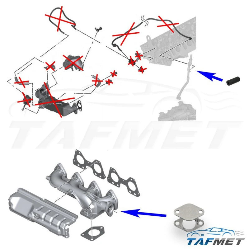 Kit de suppression vanne EGR BMW E8X E9X X1 X3 N47 N47S 