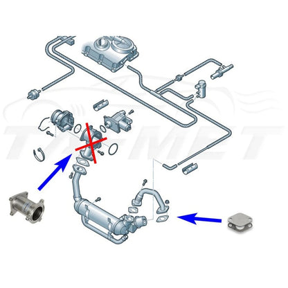 Kit de suppression vanne EGR 1.4 1.9 2.0 TDI BLS BMM BMT BMP 