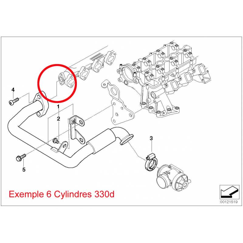 Plaque de suppression vanne EGR BMW E46 E38 E39 E60 E61 X5 