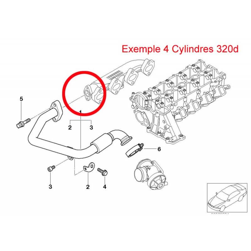 Plaque de suppression vanne EGR BMW E46 E38 E39 E60 E61 X5 