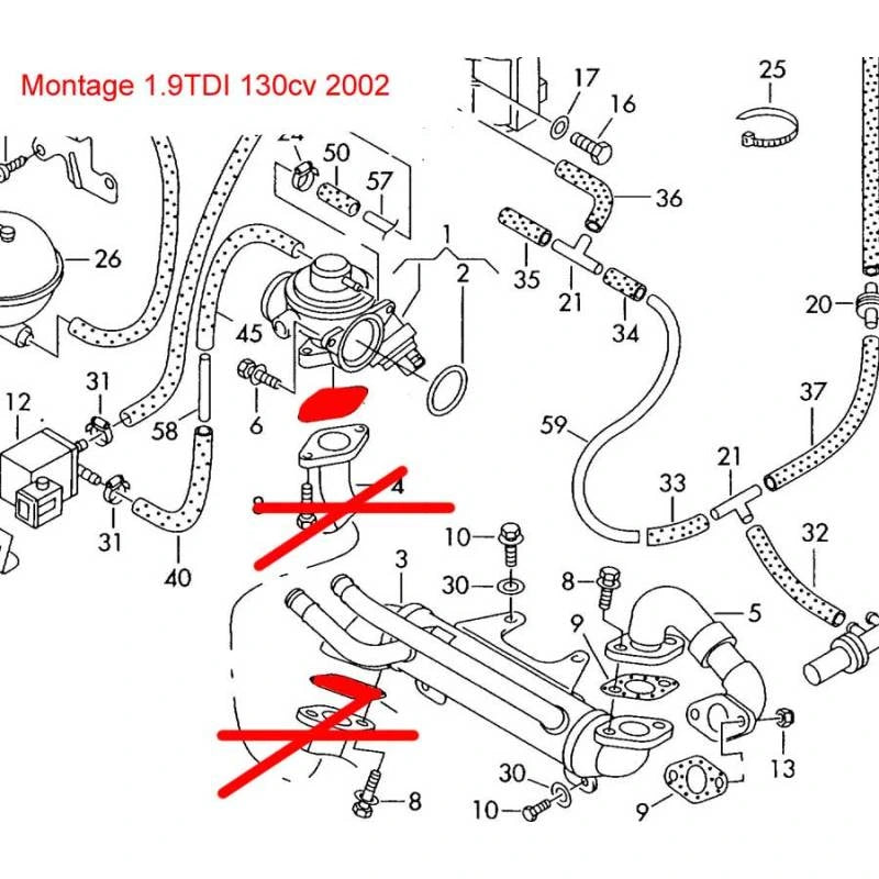 Plaques suppression vanne EGR TDI 