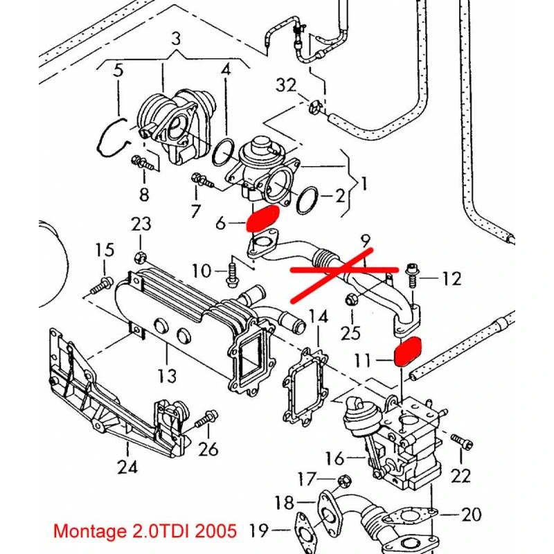 Plaques suppression vanne EGR TDI