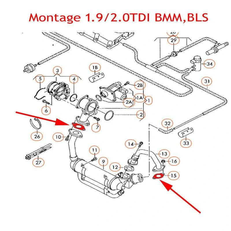 Plaques suppression vanne EGR TDI