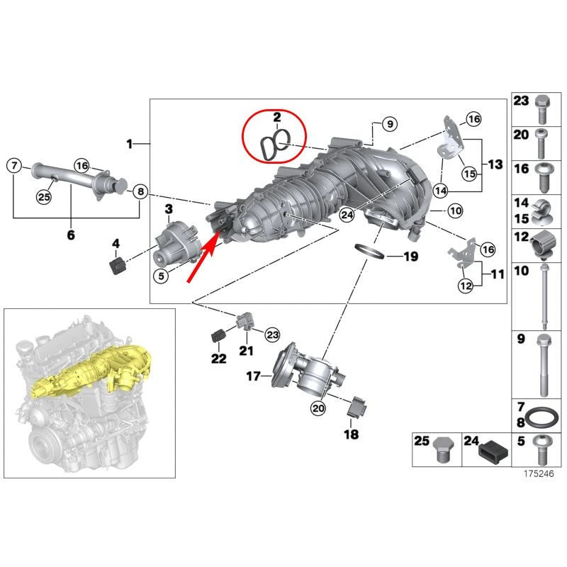 Kit de suppression clapets d'admission pour BMW 2.0D N47 N47S 